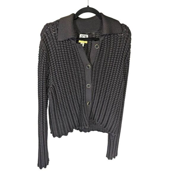 Future Collective with Jenee Naylor Braided Button-Front Cardigan  Women's Large - Picture 2 of 5